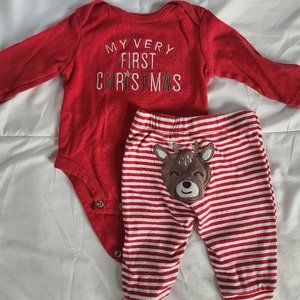 Babys First Christmas 2 piece
